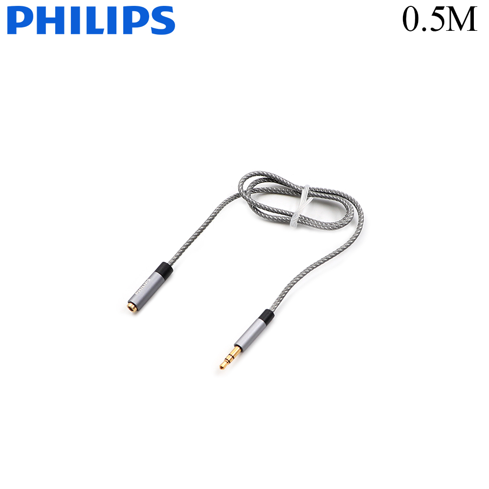 Audio Cable | Jack Stereo 3.5mm | Male - Female | 0.5M | Philips