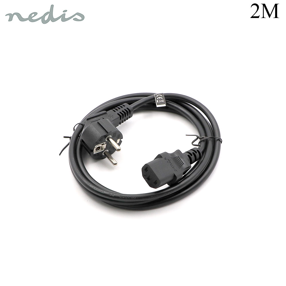Power Cable | Schuko Plug - C13 | 2x0.75mm | Black | 2M | Nedis